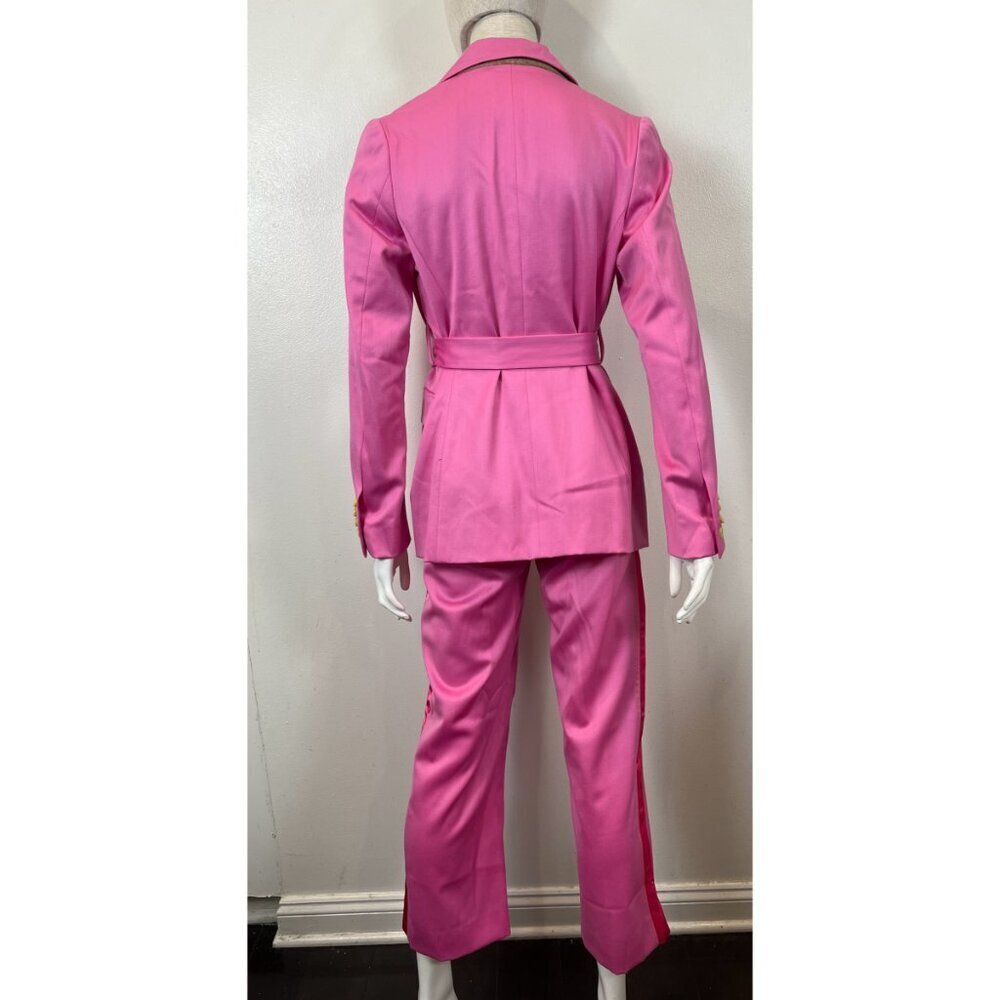 SIES MARJAN PINK SATIN TUXEDO SUIT - Picture 9 of 13